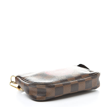 Louis Vuitton Damier Ebene Complice Trunks and Bags Mini Pochette Accessories Red 4 of 7