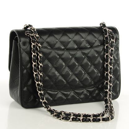Chanel Caviar Quilted Jumbo Double Flap Black 3 of 9