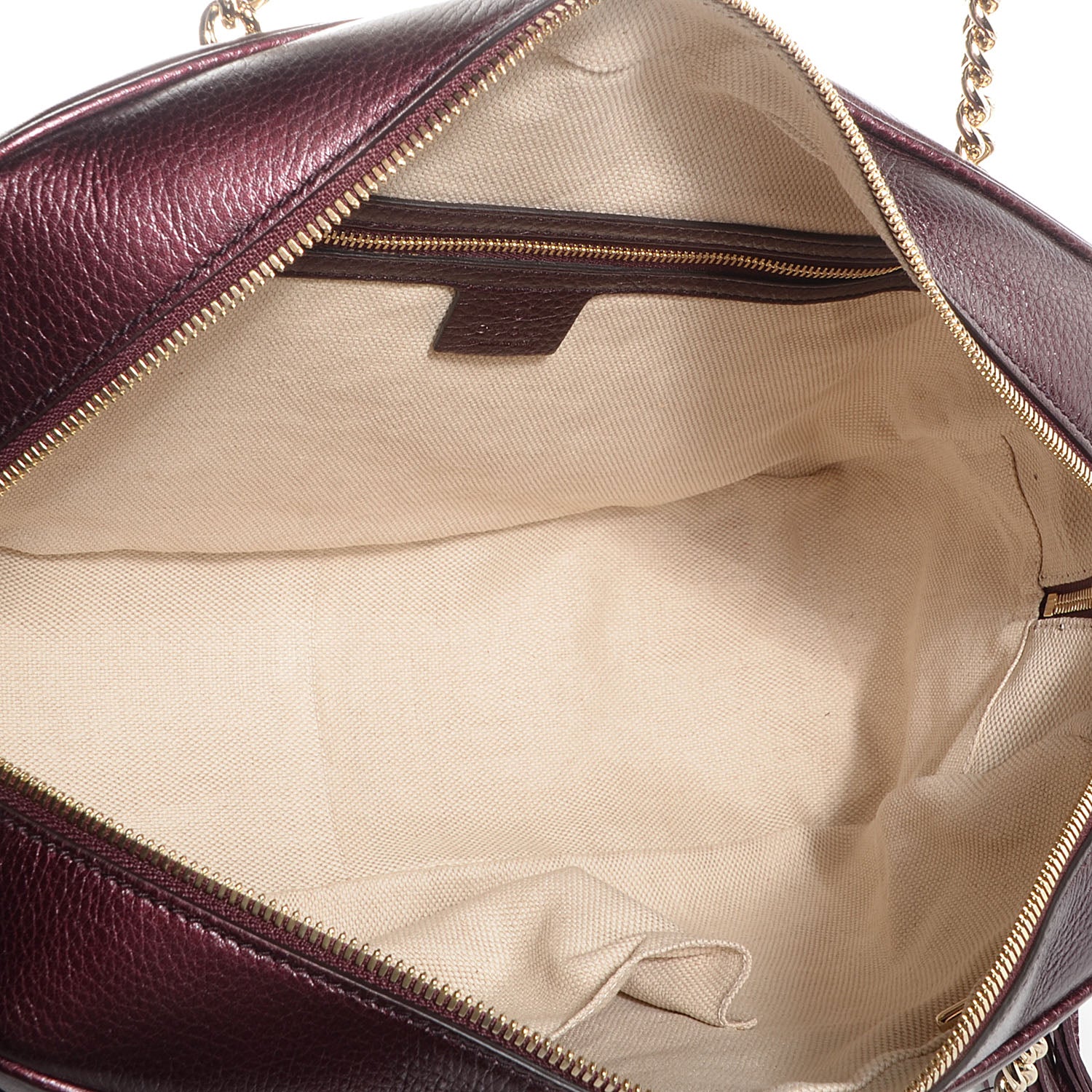 Gucci Metallic Cellarius Calfskin Medium Soho Bowler Classic Burgundy 5 of 7