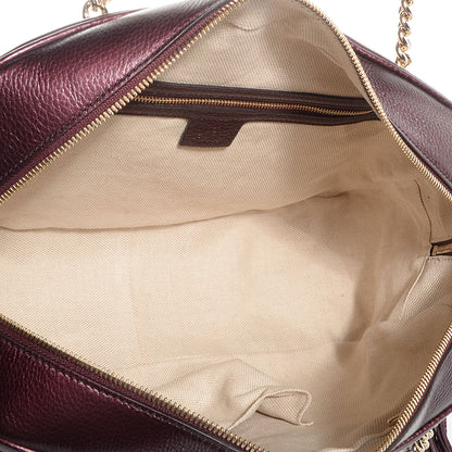 Gucci Metallic Cellarius Calfskin Medium Soho Bowler Classic Burgundy 5 of 7