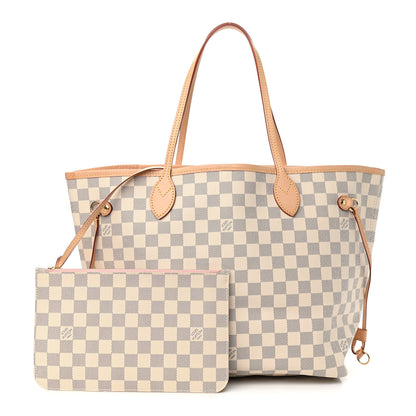 Louis Vuitton Damier Azur Neo Neverfull MM Rose Ballerine 1 of 10