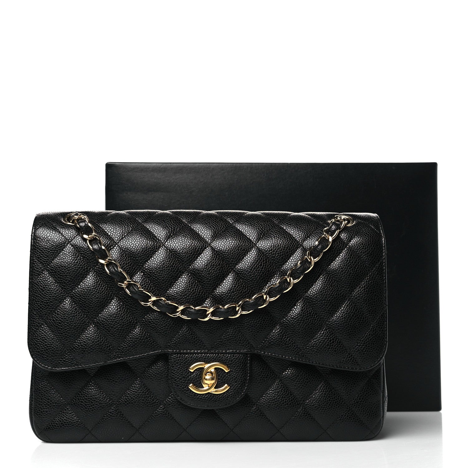 Chanel Caviar Quilted Jumbo Double Flap Black 15 of 15