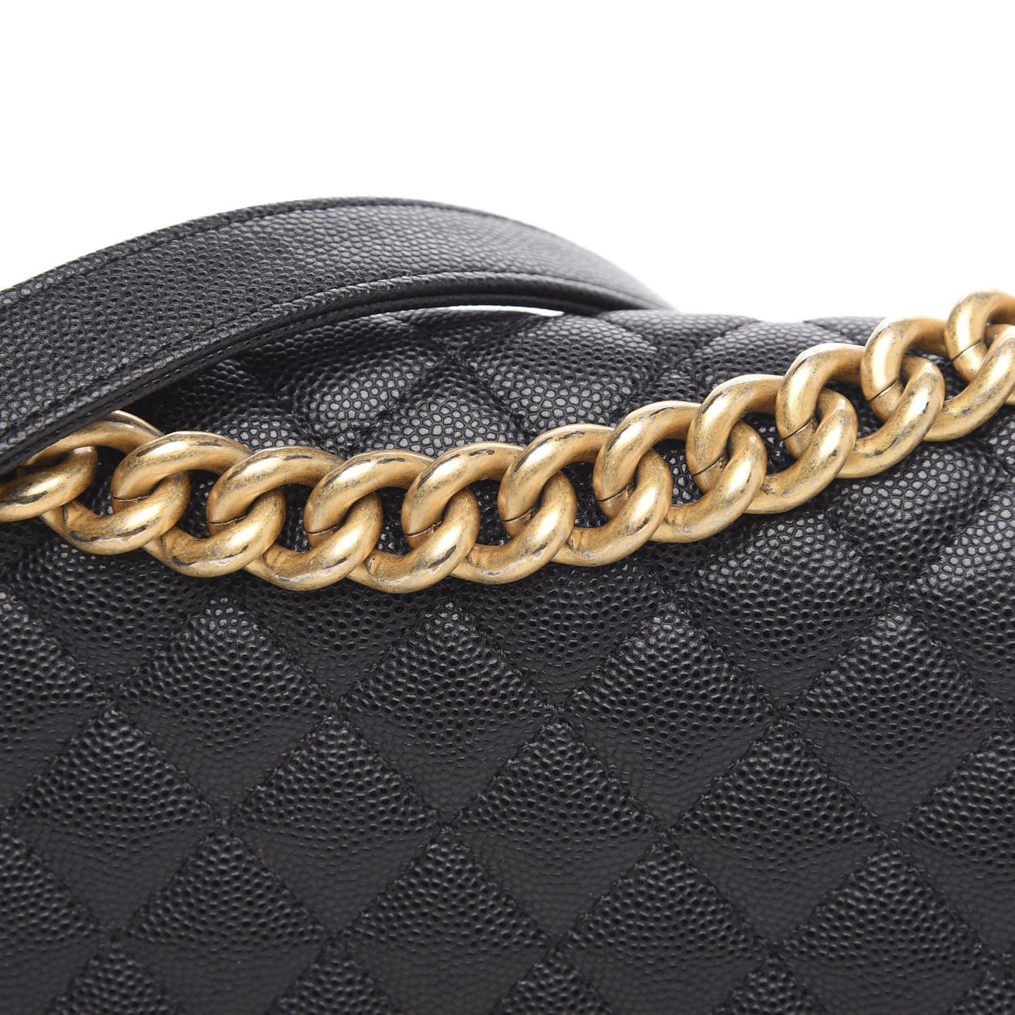Caviar Quilted Medium Boy Flap Black