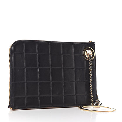 Chanel Lambskin Quilted Chocolate Bar Wristlet Black 3 of 14