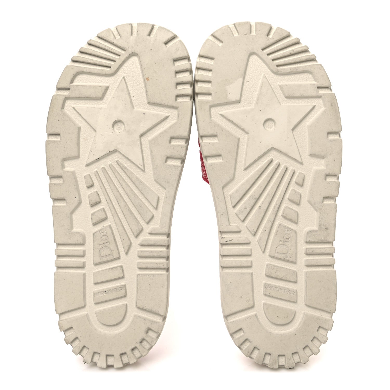 Christian Dior Canvas Toile de Jouy Embroidered Dway 10mm Slide Sandals 36.5 Off White Raspberry 7 of 10