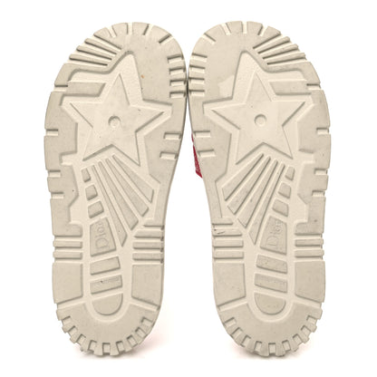 Christian Dior Canvas Toile de Jouy Embroidered Dway 10mm Slide Sandals 36.5 Off White Raspberry 7 of 10