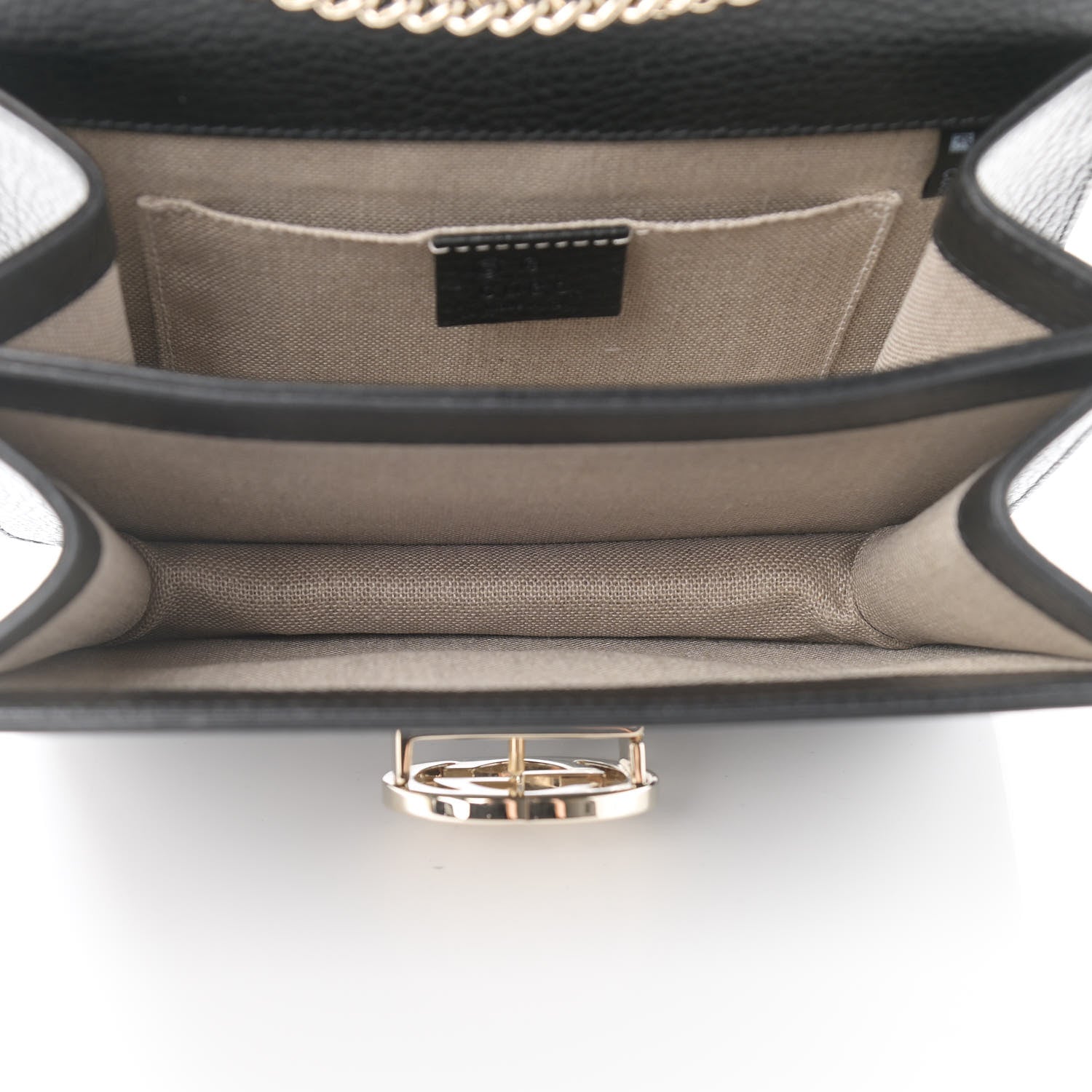 Gucci Dollar Calfskin Small Interlocking G Shoulder Bag Black 5 of 10