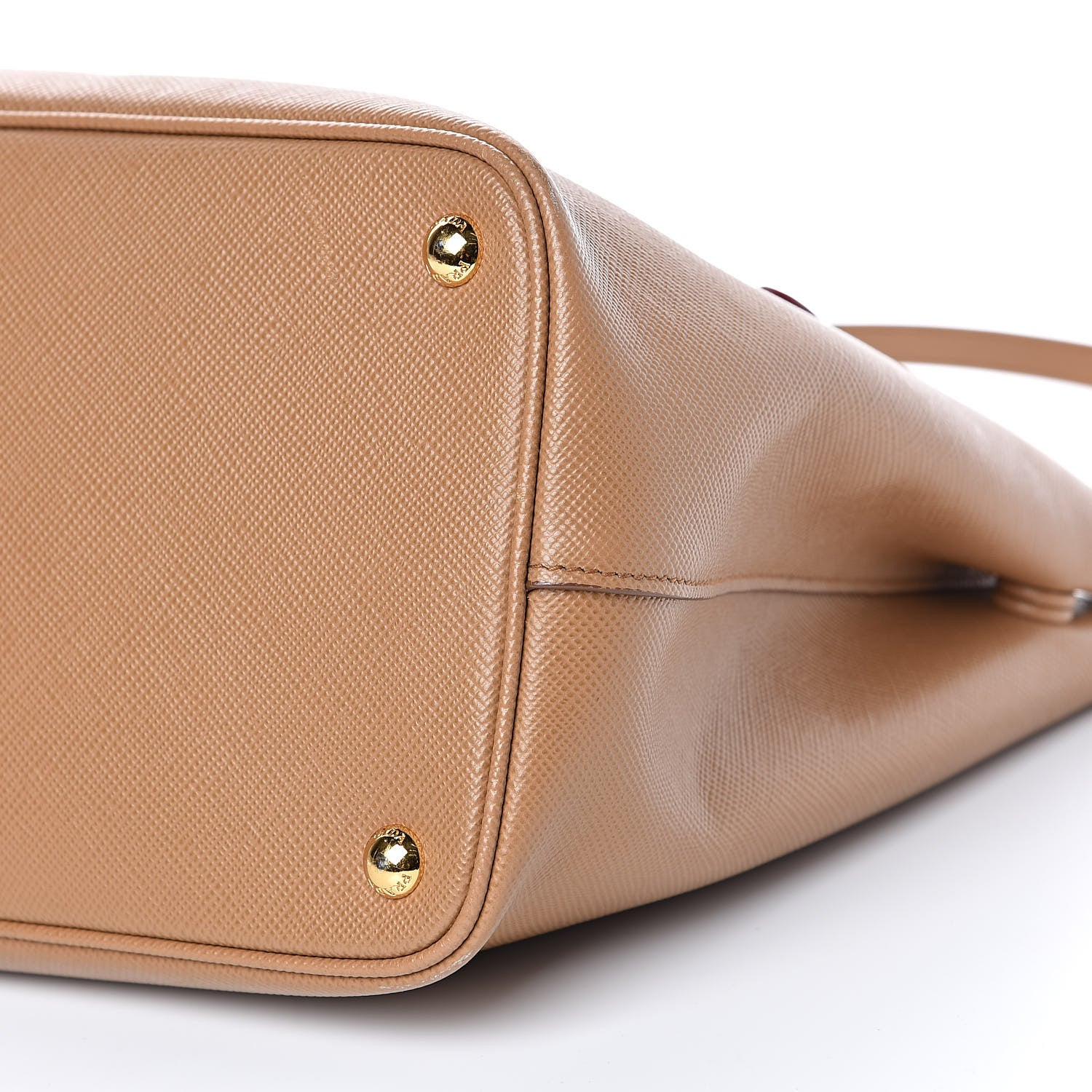 Prada Saffiano Cuir Buckle Tote Caramel 9 of 14