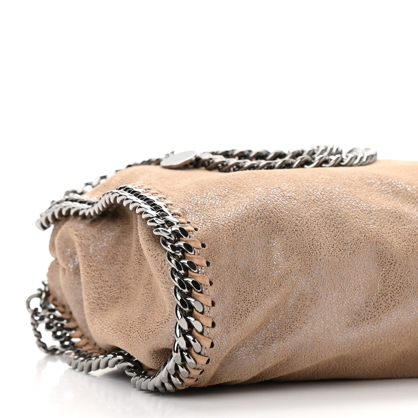 Shaggy Deer Mini Falabella Fold Over Tote Beige