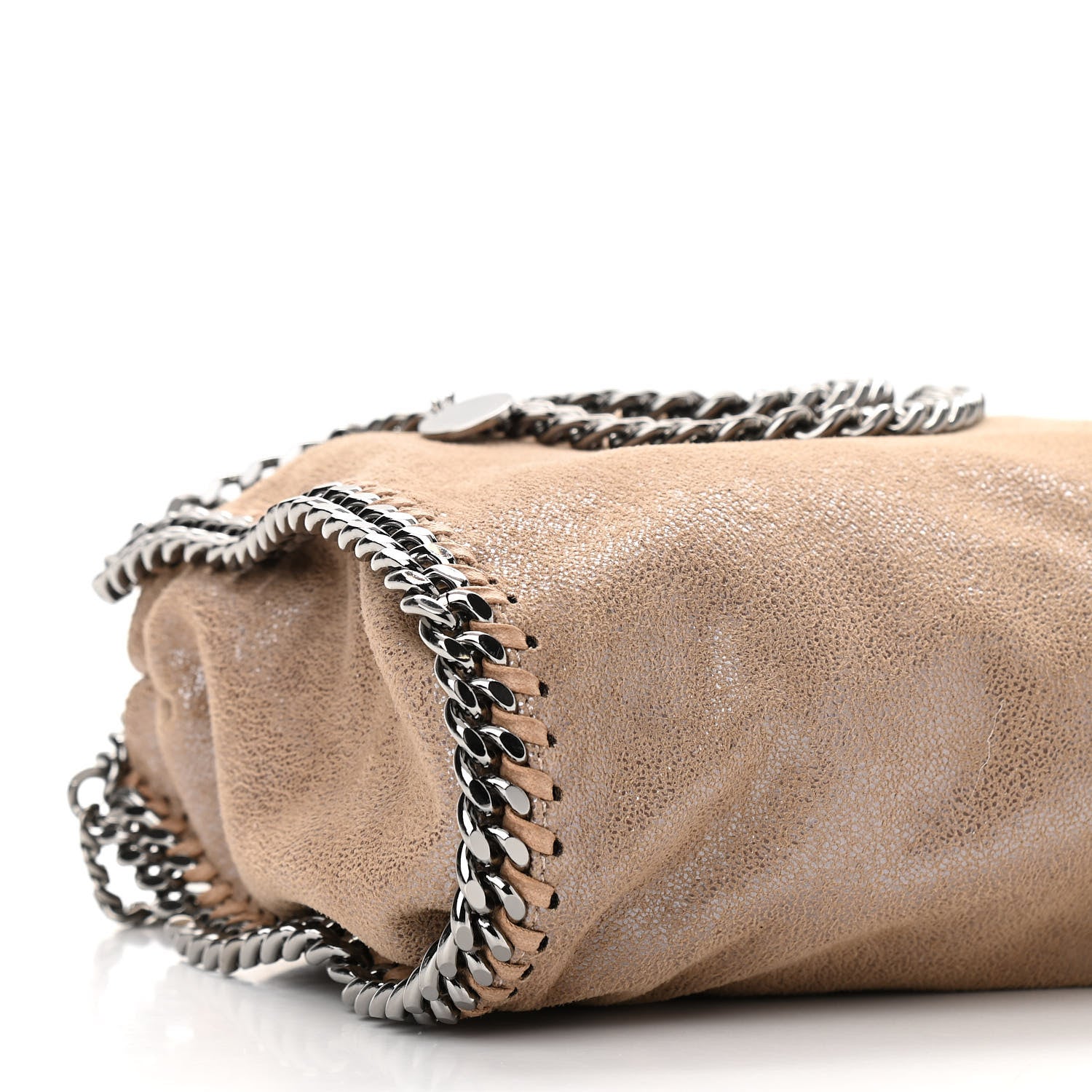 Stella McCartney Shaggy Deer Mini Falabella Fold Over Tote Beige 8 of 9