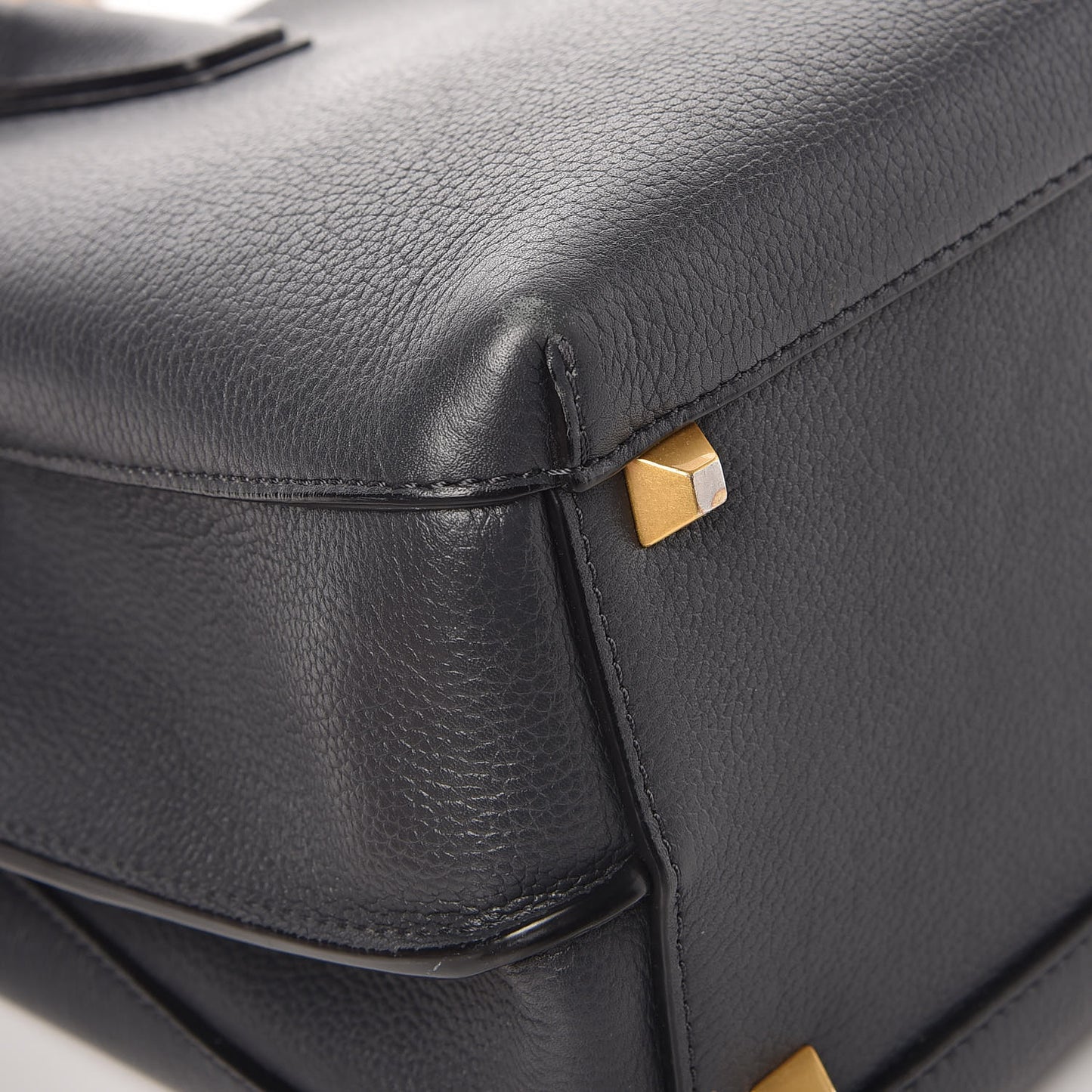 Grained Calfskin Medium Milla Tote Phantom Grey