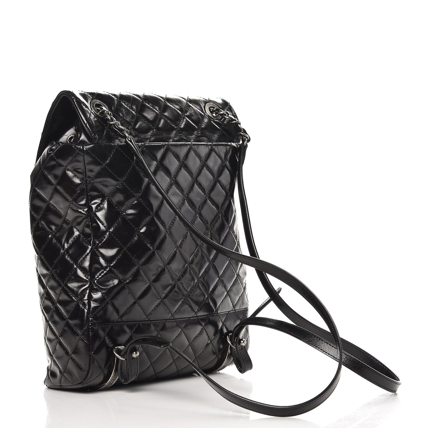 Calfskin Quilted Large Salzburg Mountain Backpack Black