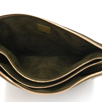 Louis Vuitton Lambskin Embossed Monogram Coussin MM Khaki 6 of 8