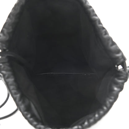 Saint Laurent Lambskin Teddy Drawstring Bag Black 8 of 12