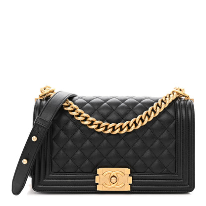 Chanel Caviar Quilted Medium Boy Flap Black 1 of 10