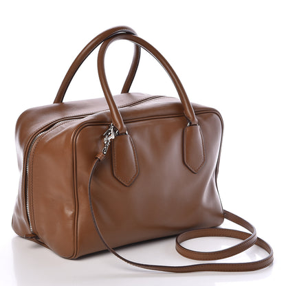 Prada Soft Calf Medium Inside Tote Cannella Turchese 3 of 9