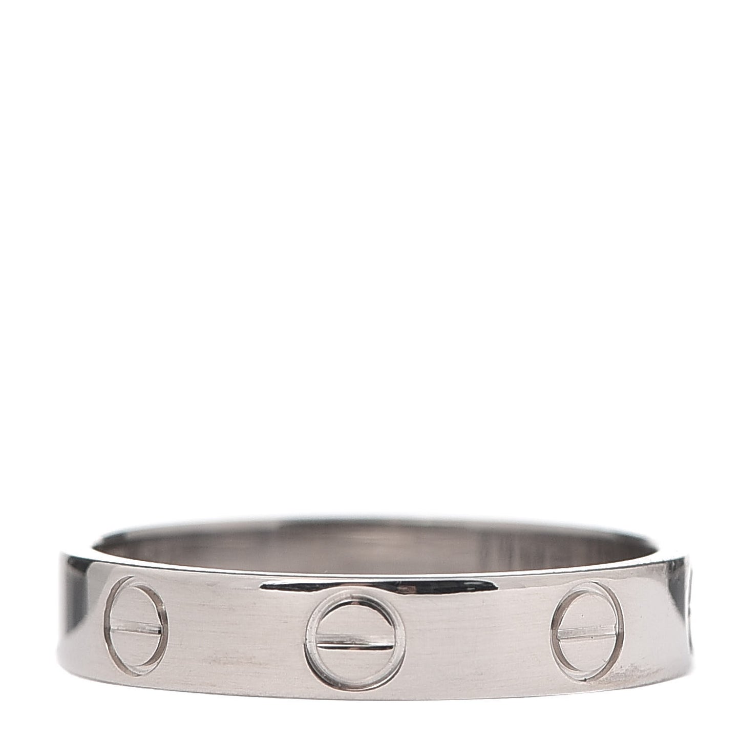 18K White Gold 3.5mm LOVE Wedding Band Ring 52 6