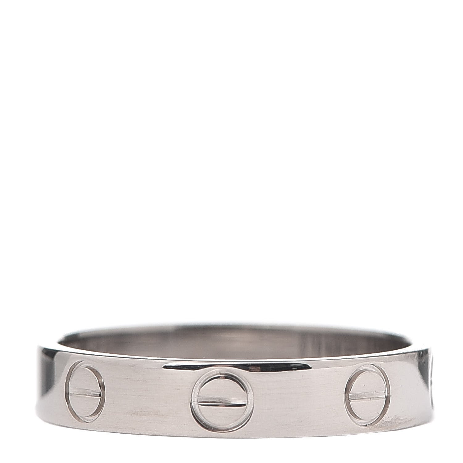 Cartier 18K White Gold 3.5mm LOVE Wedding Band Ring 52 6 3 of 5