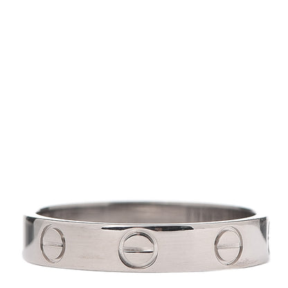 Cartier 18K White Gold 3.5mm LOVE Wedding Band Ring 52 6 3 of 5