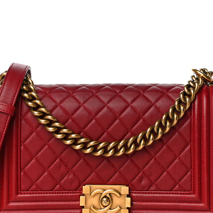 Chanel Calfskin Quilted Medium Boy Flap Red 7 of 21