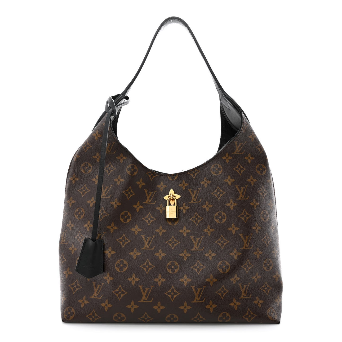 Monogram Flower Hobo Black