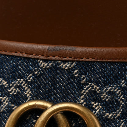 Gucci New Denim GG Monogram Miro Soft Calfskin Jolie Slide Sandals 37 Blue Tea Cuir Epilog 10 of 11