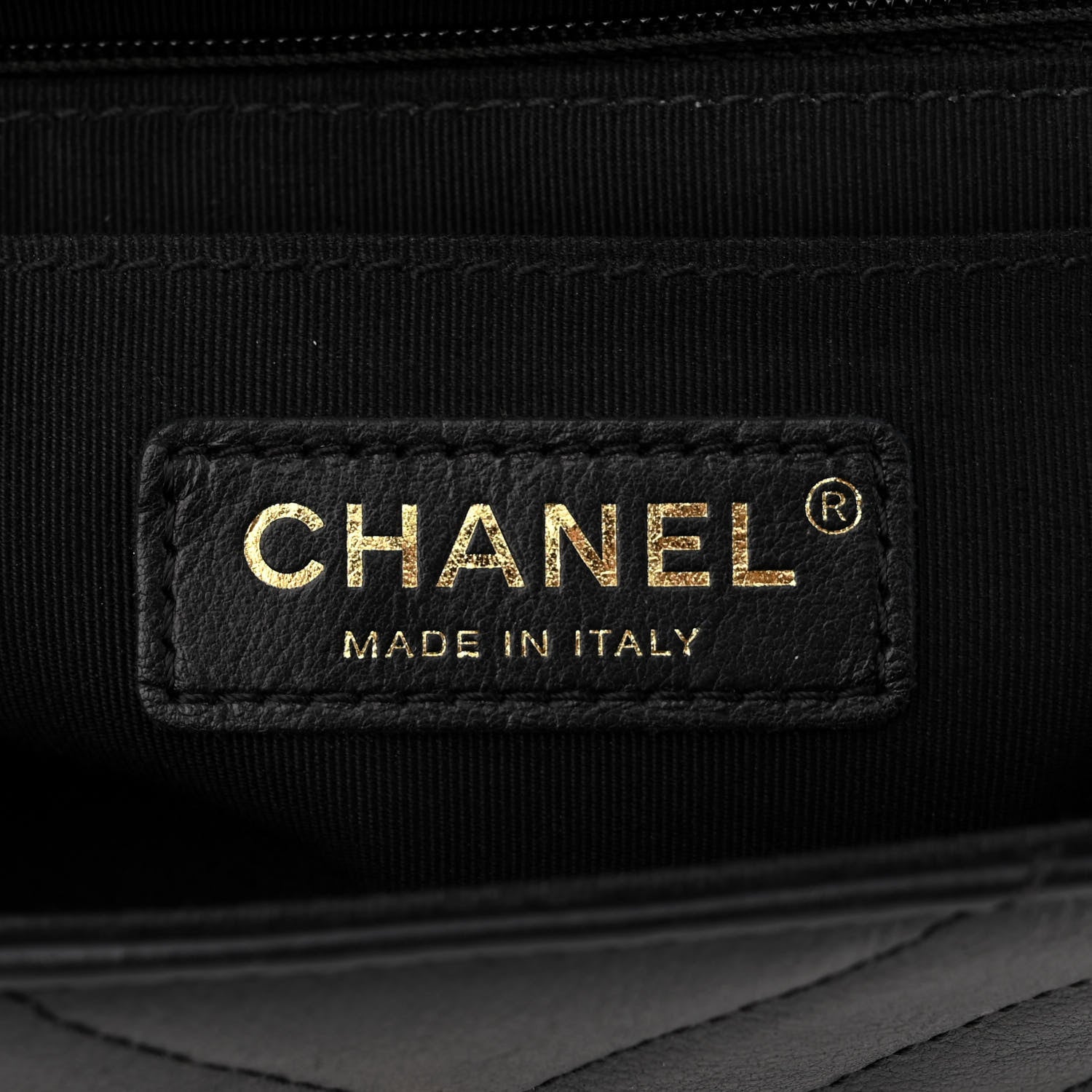 Chanel Calfskin Chevron Quilted Medium Statement Flap Black 6 of 10