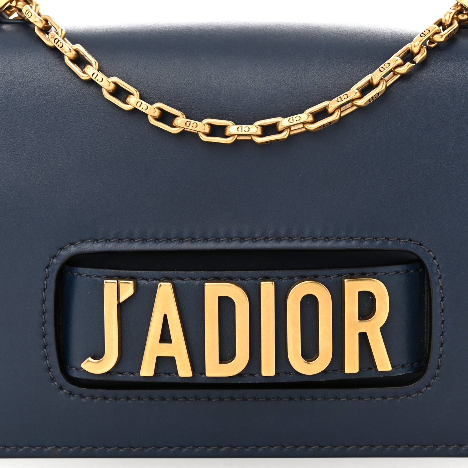 Christian Dior Calfskin J'Adior Chain Flap Bag Navy Blue 7 of 16