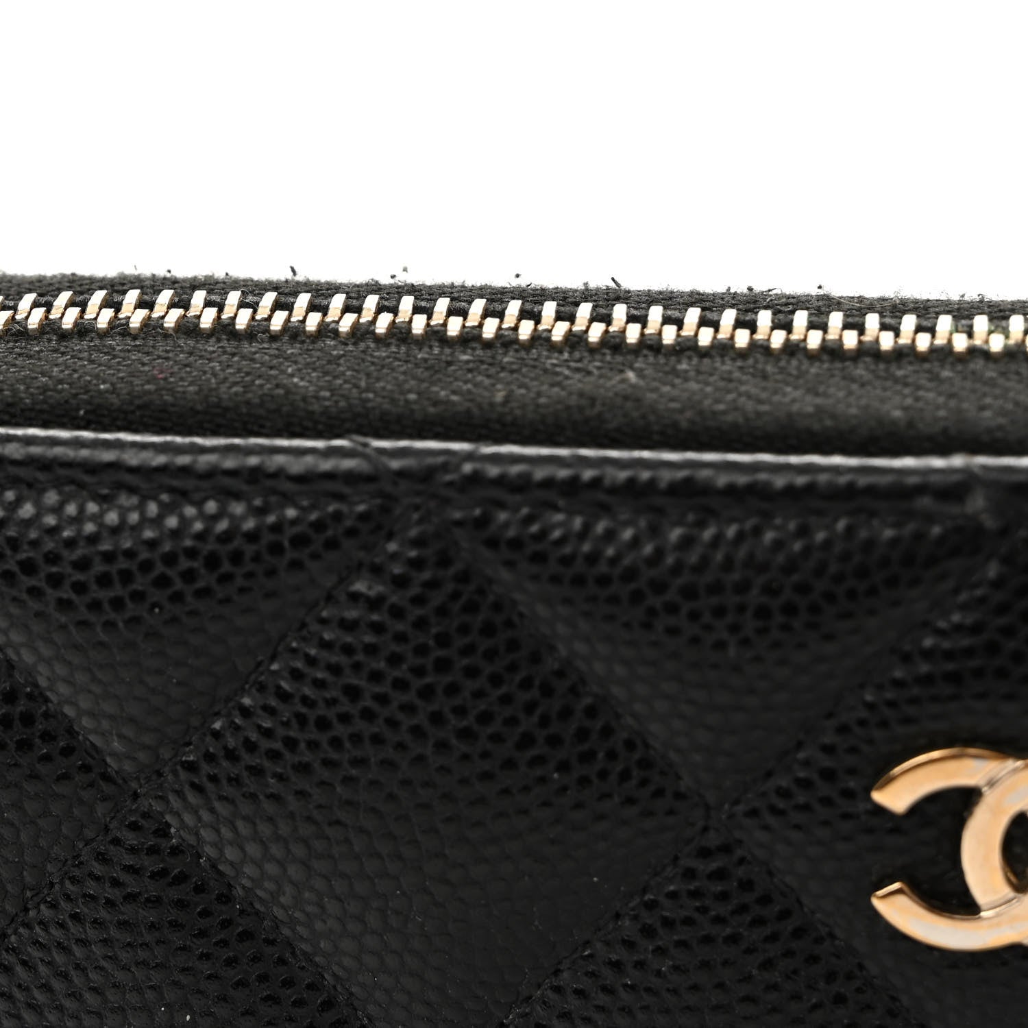 Chanel Caviar Quilted Medium Zip Around Wallet Black 11 of 11