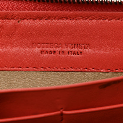 Bottega Veneta Nappa Intrecciato Half Zip Around Wallet Magma 6 of 11