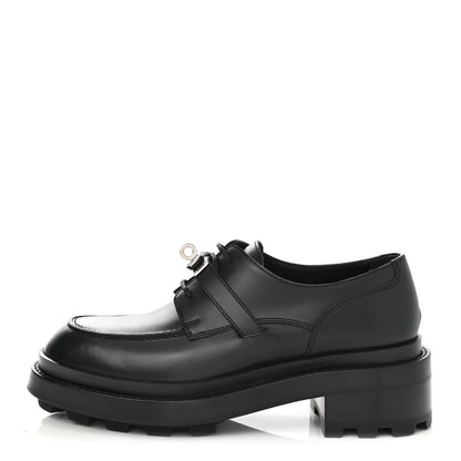 Hermes Glossed Calfskin First Oxford 37.5 Black 1 of 9