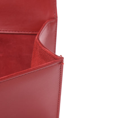 Saint Laurent Calfskin Lutetia Flap Clutch Red 8 of 12