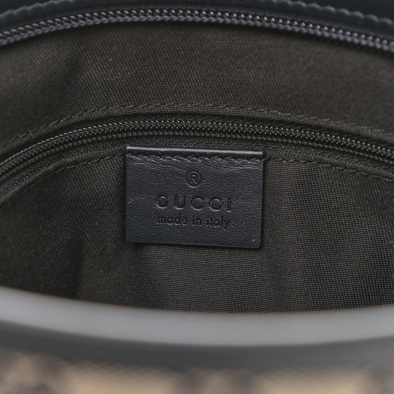 Gucci GG Supreme Monogram Web Flat Messenger Bag Navy 6 of 8