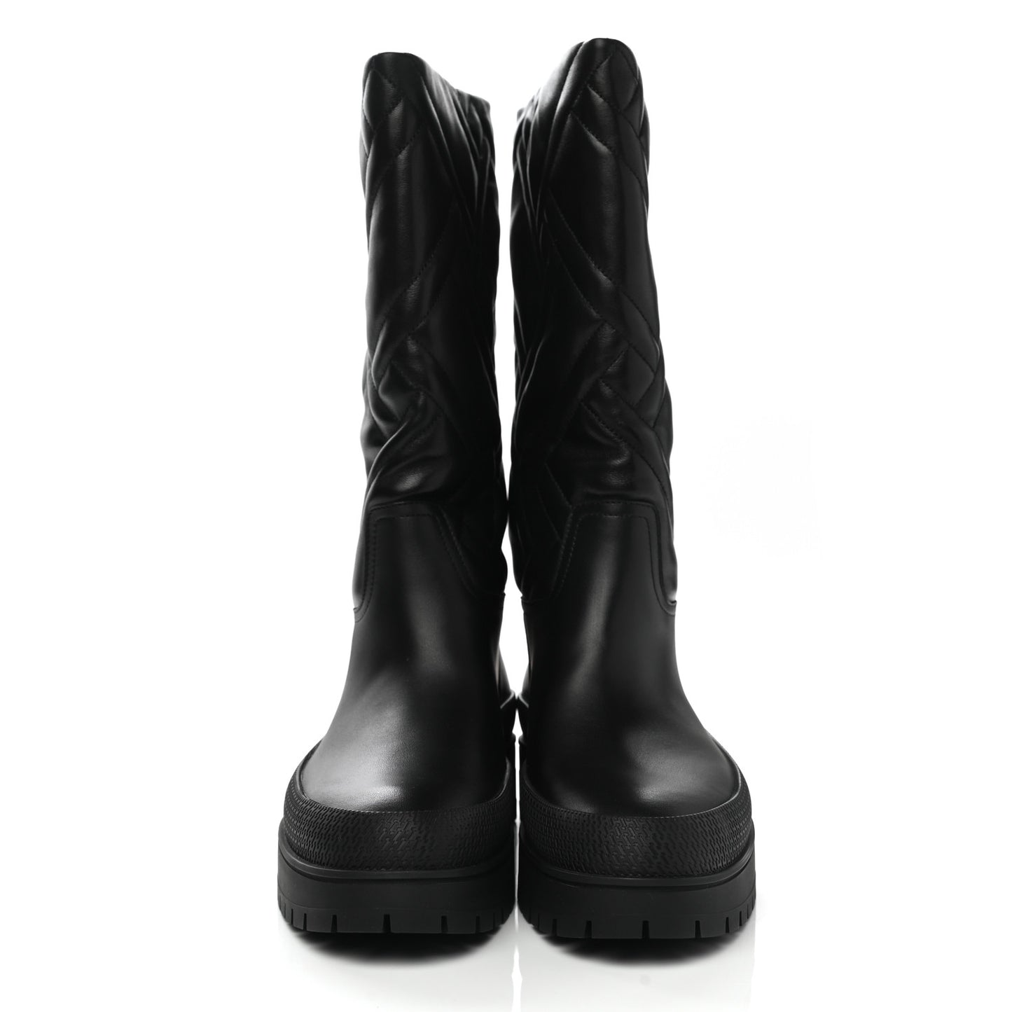 Suede Goatskin Quilted Fuji Boots 37 Black