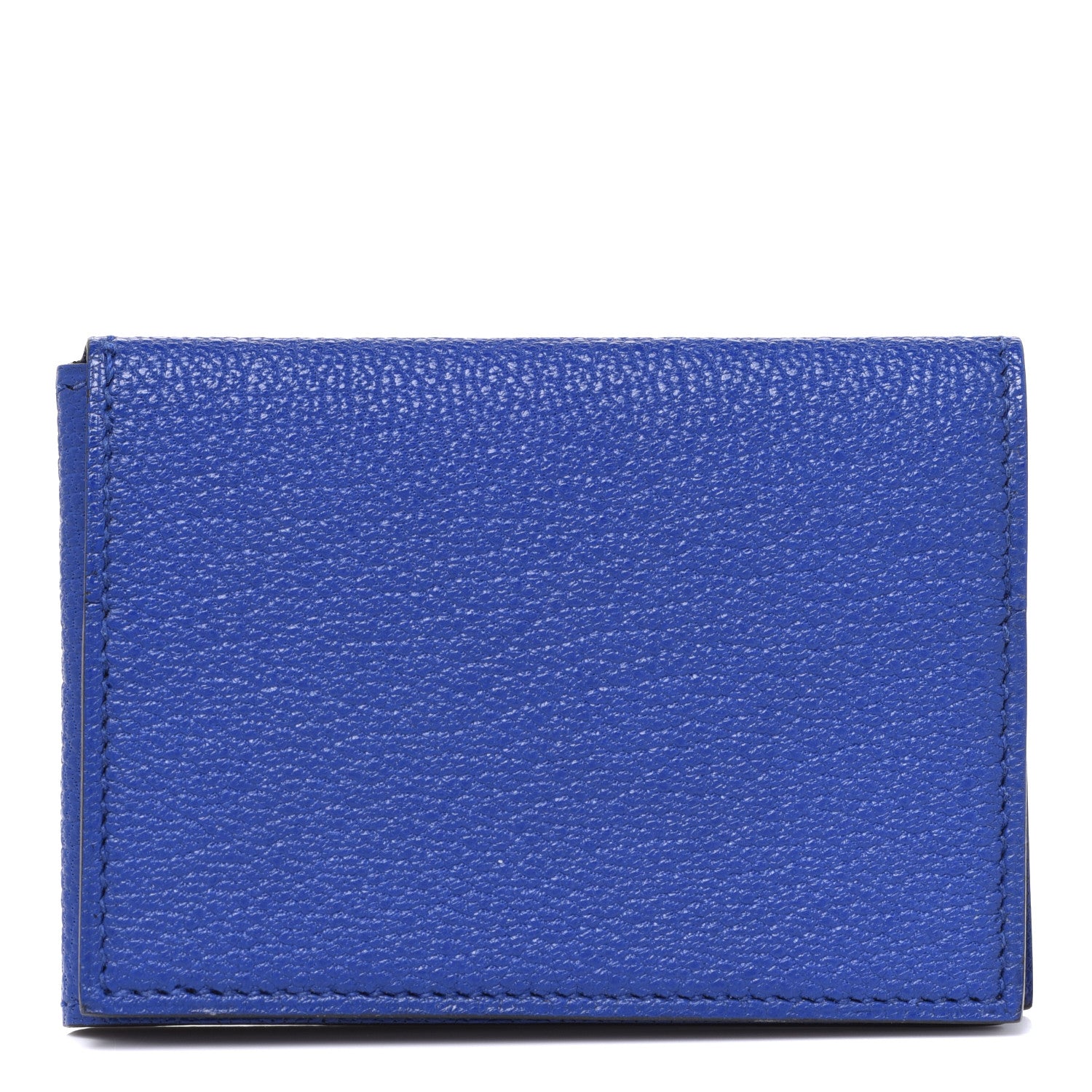 Hermes Chevre Mysore Guernesey Card Case Bleu Electrique 1 of 16