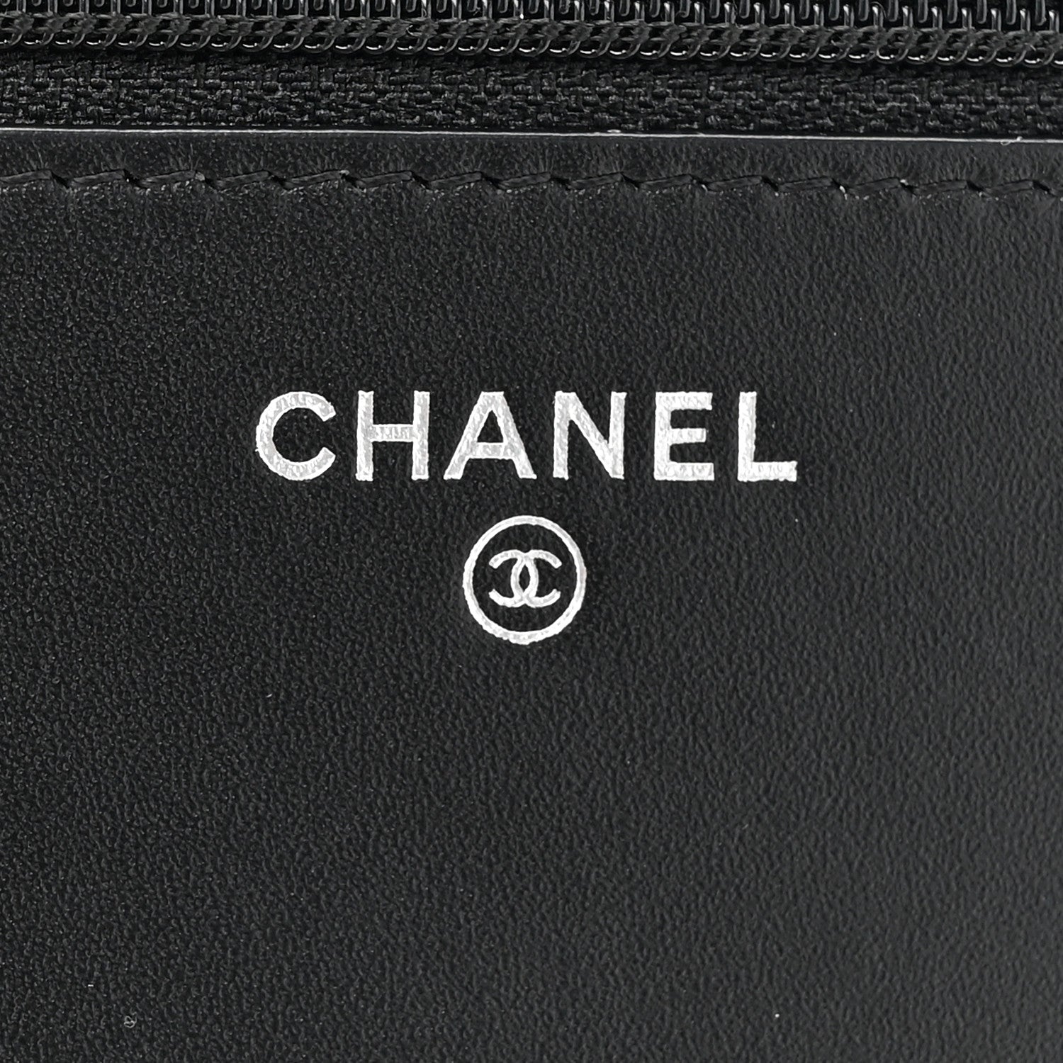 Chanel Calfskin Chain 20s Signe Wallet on Chain WOC Black 6 of 16