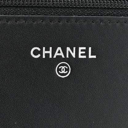 Chanel Calfskin Chain 20s Signe Wallet on Chain WOC Black 6 of 16