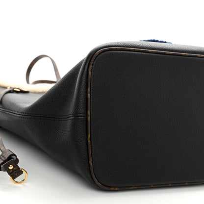 Louis Vuitton Calfskin Monogram Teddy Neverfull MM Black 9 of 11
