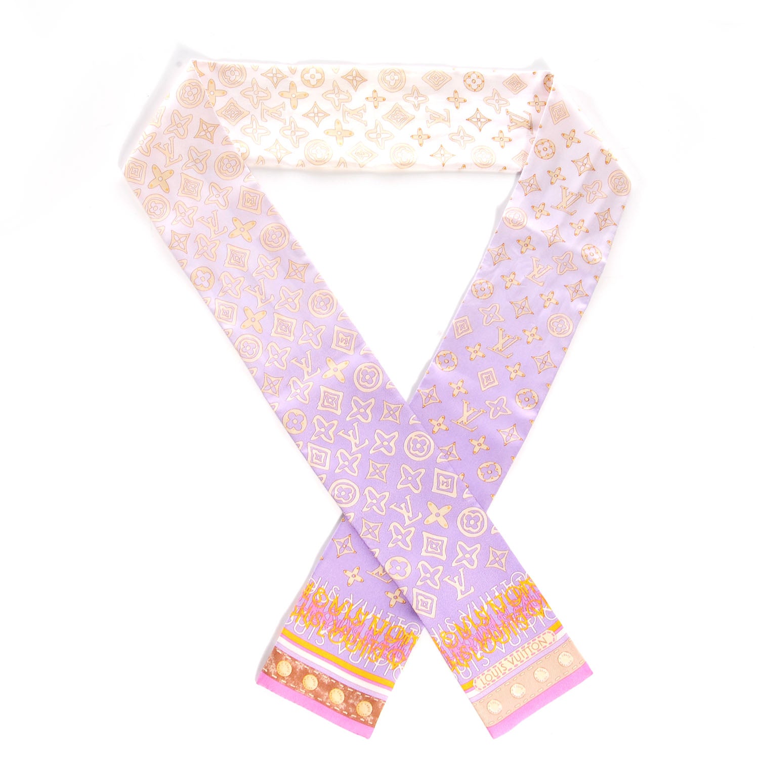 Louis Vuitton Silk Monogram Map Bandeau 1 of 6