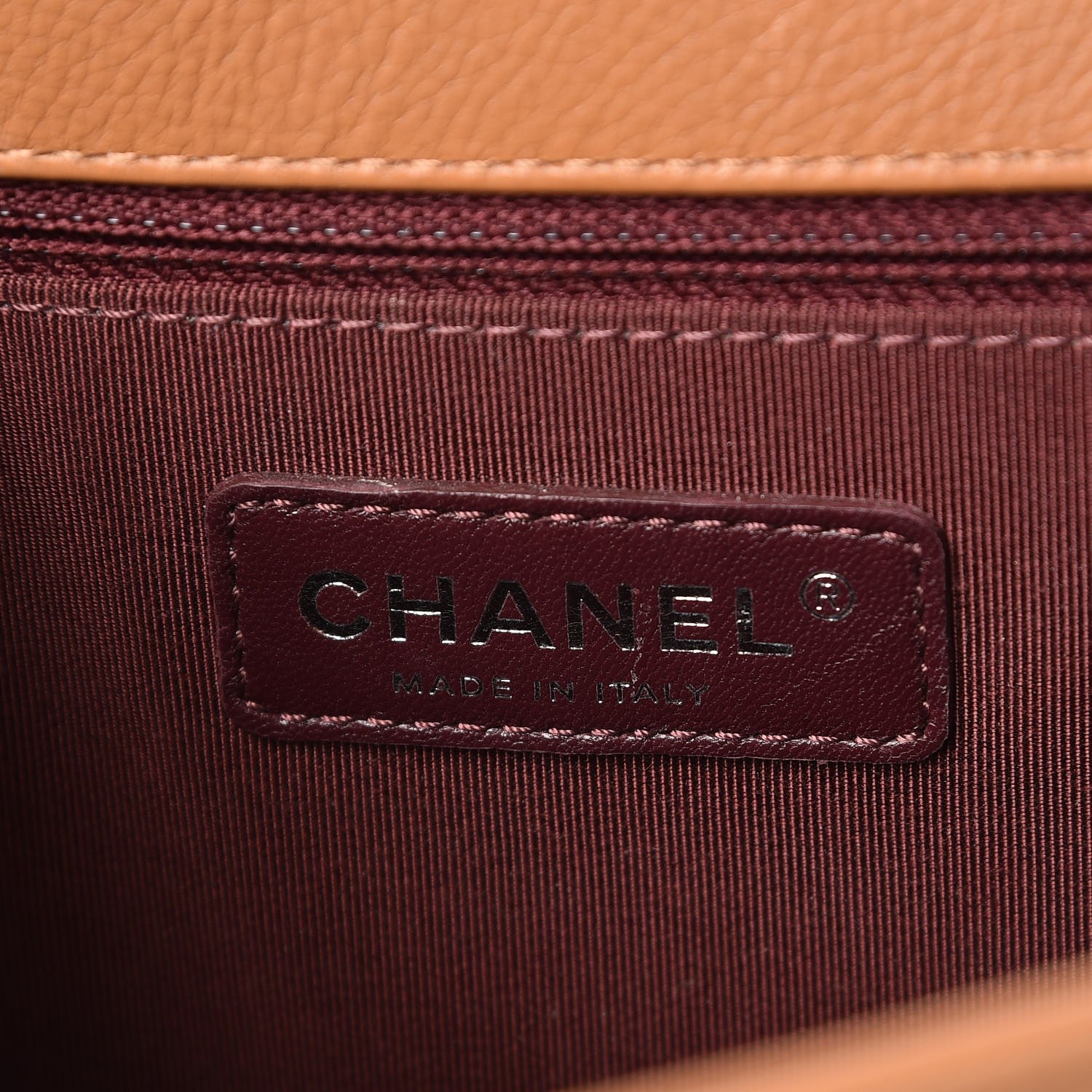Chanel Calfskin Quilted Double Stitch New Medium Boy Flap Camel 6 of 12