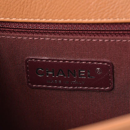 Chanel Calfskin Quilted Double Stitch New Medium Boy Flap Camel 6 of 12