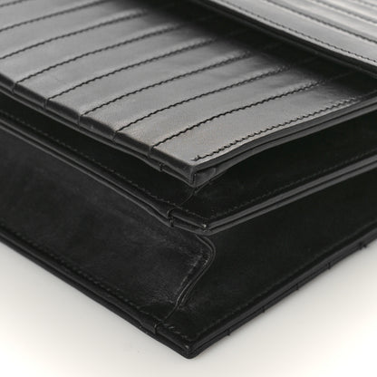 Saint Laurent Calfskin Matelasse Victoire Chain Wallet Black 9 of 10
