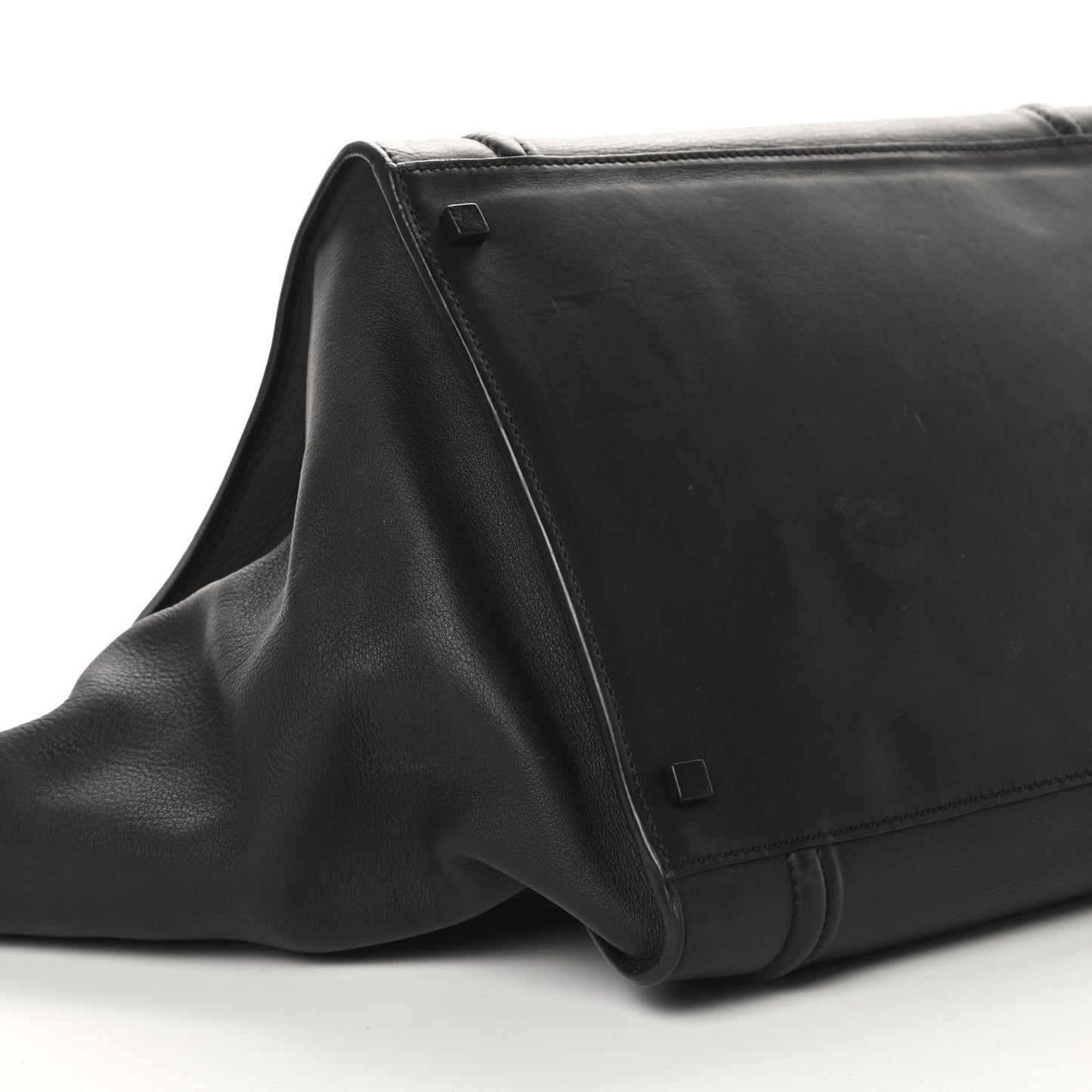 Supple Calfskin Large Phantom Luggage Black