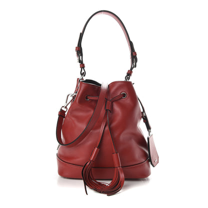Prada Soft Calfskin Bucket Bag Fuoco 1 of 10