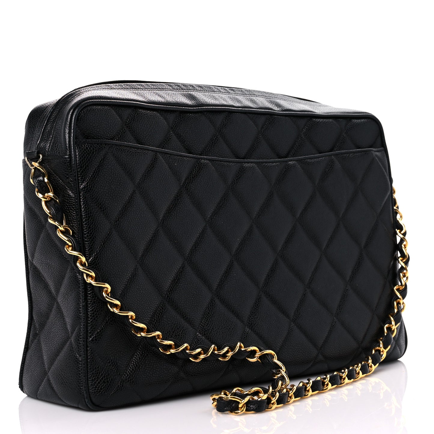 Caviar Quilted Flap Black