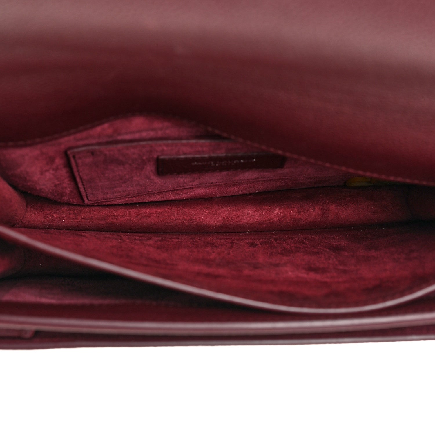 Saint Laurent Calfskin Monogram Medium Sunset Satchel Rouge Legion 6 of 15