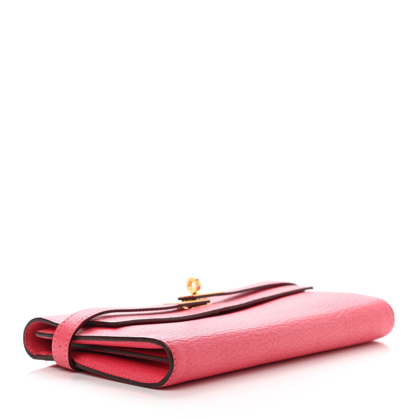 Chevre Mysore Kelly Longue Wallet Rose Lipstick