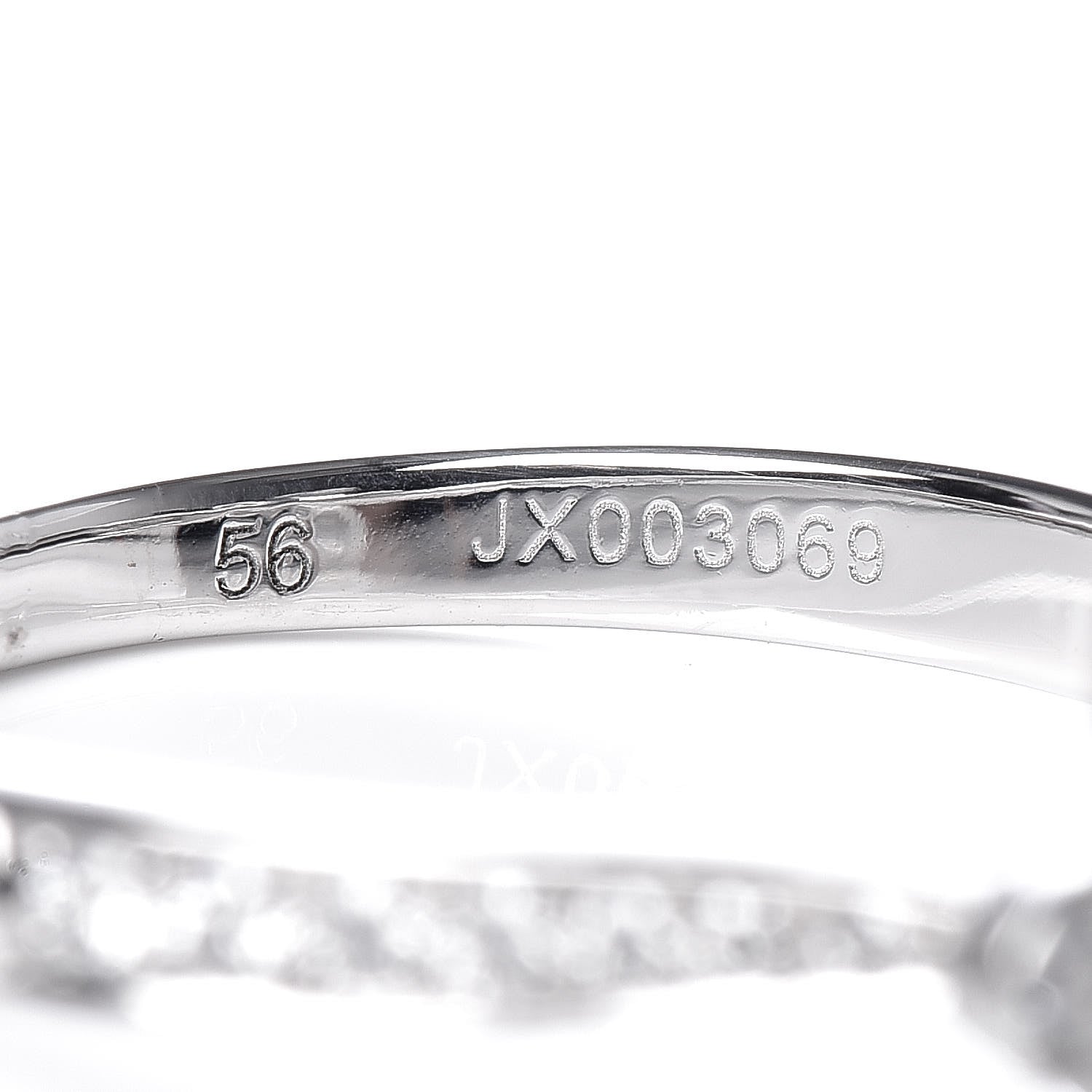 Van Cleef & Arpels 18K White Gold Diamond Socrate Ring 56 7.5 7 of 8