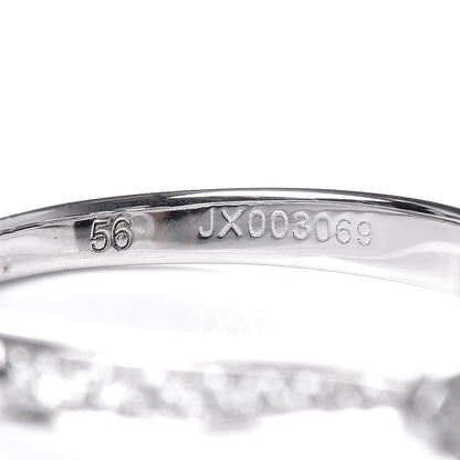 Van Cleef & Arpels 18K White Gold Diamond Socrate Ring 56 7.5 7 of 8