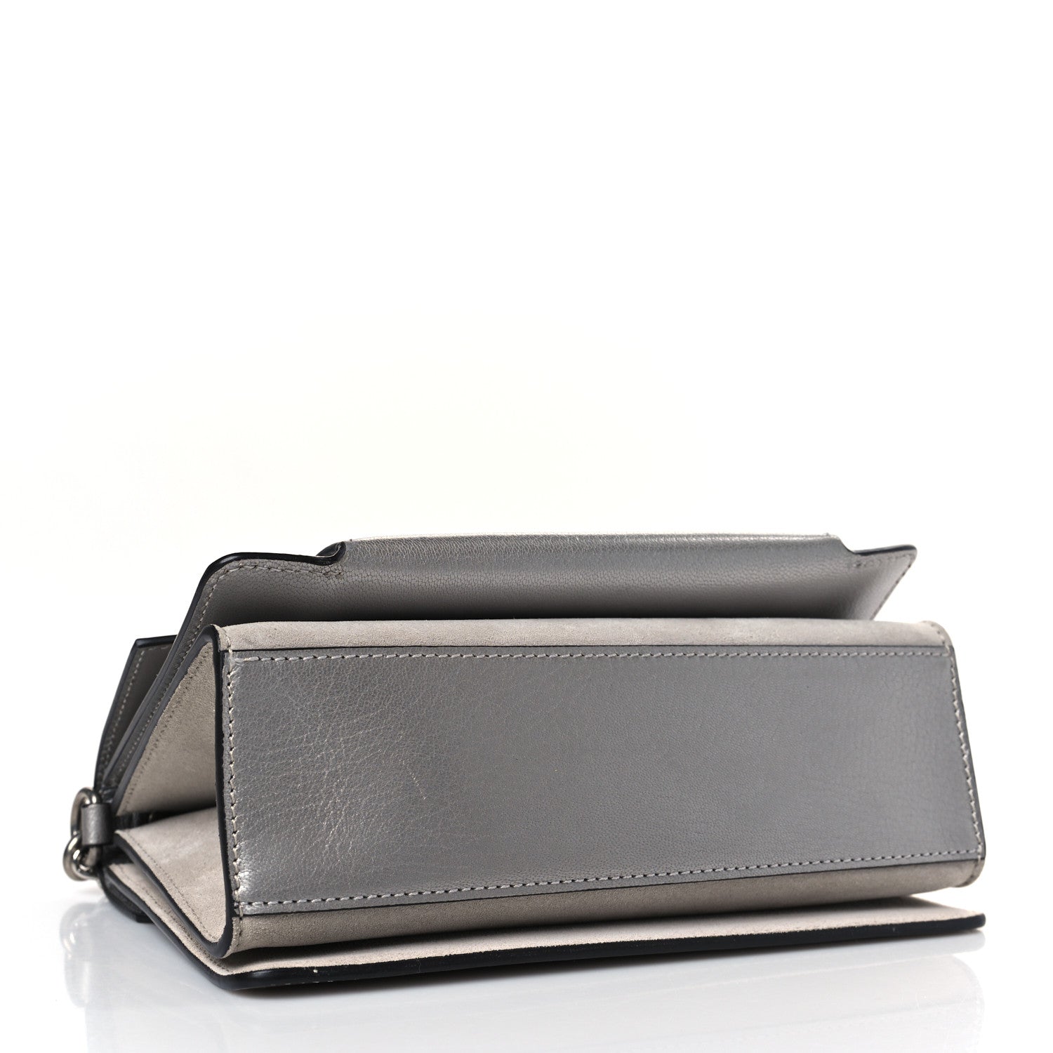 Givenchy Calfskin Suede Small GV3 Shoulder Bag Silver 4 of 8